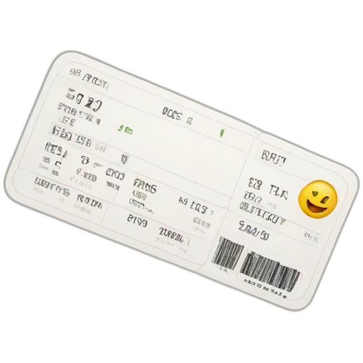 flight ticket boarding pass emoji