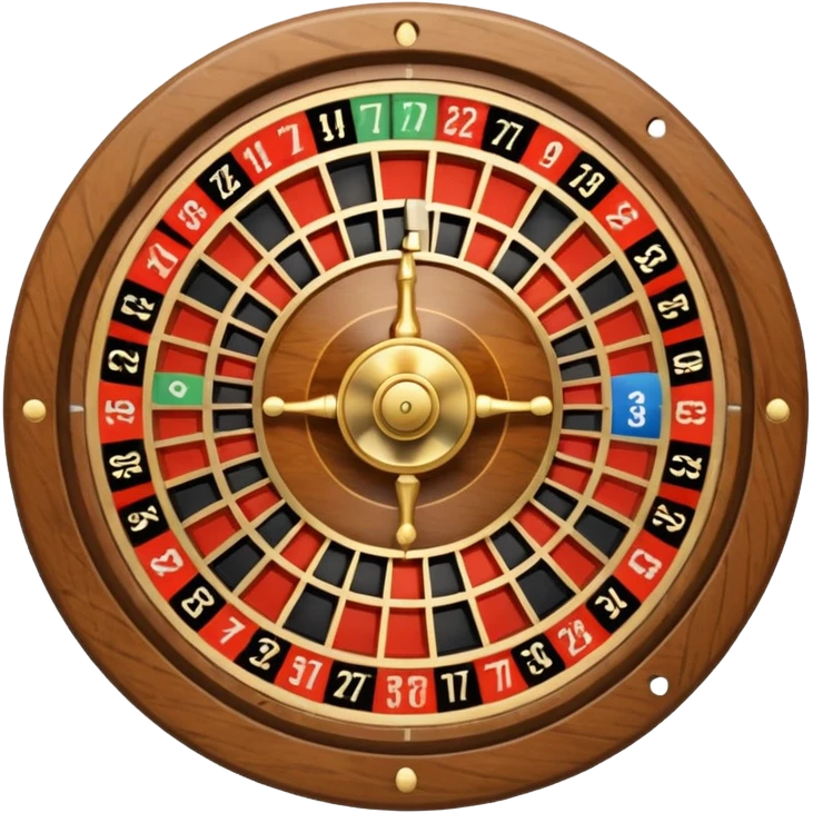 roulette wheel from one to seven emoji