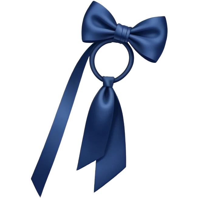 Navy blue bow  emoji