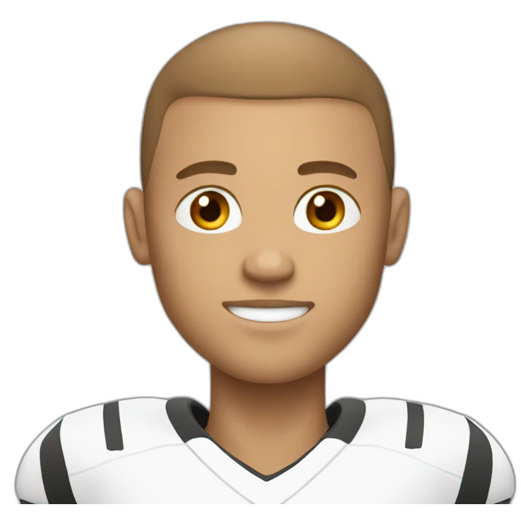 male white football player with brown buzz cut emoji