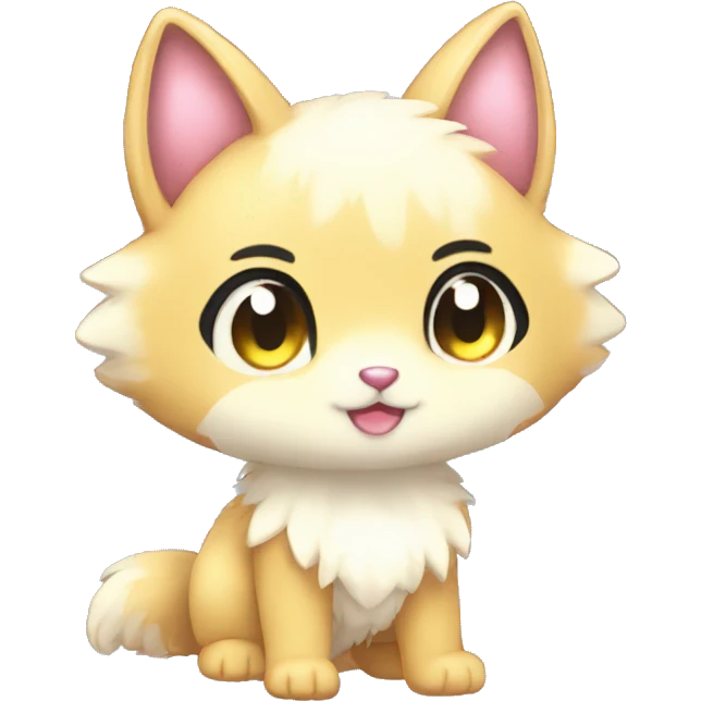 Cute Kawaii Chibi Fur-Sona Pretty Shiny Colorful Sparkly Fakemon Full Body emoji