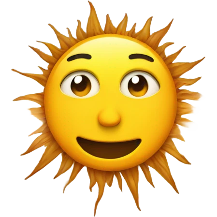 Face emoji with sun as the eyes emoji