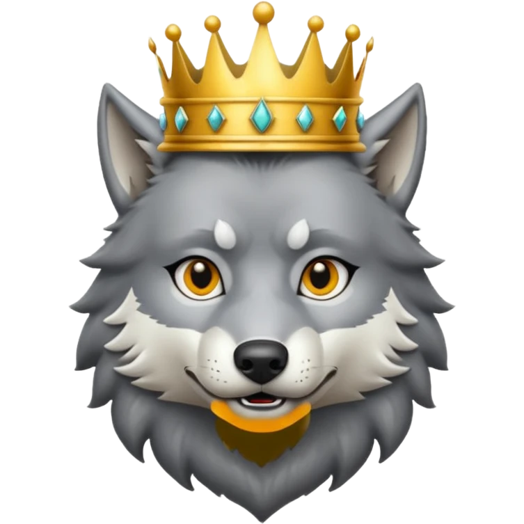 wolf with crown emoji