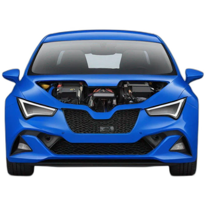 seat leon electric blue front emoji