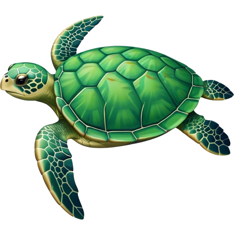 cute sea turtle swimming emoji