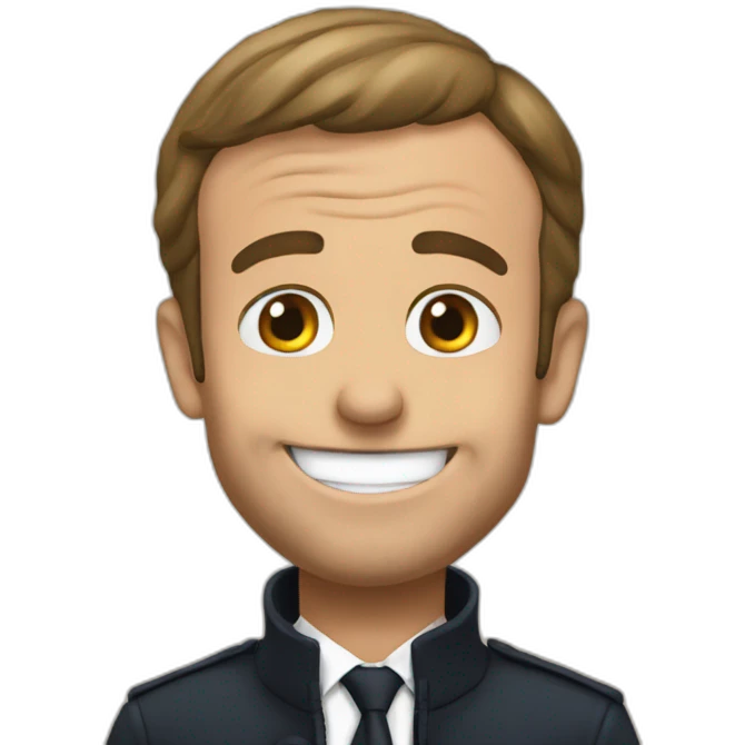 Emmanuel Macron saying yes  emoji