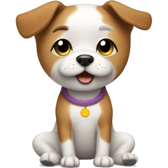 Dog doing yoga emoji