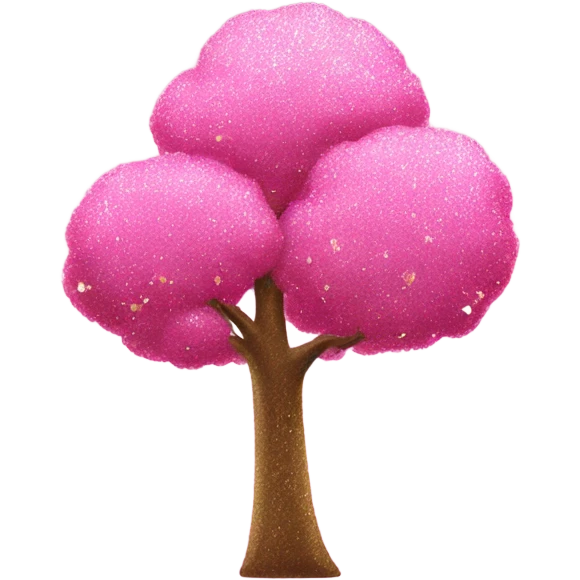 Pink glitter tree  emoji