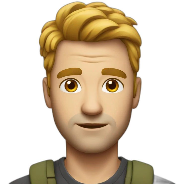 Homme realiste emoji