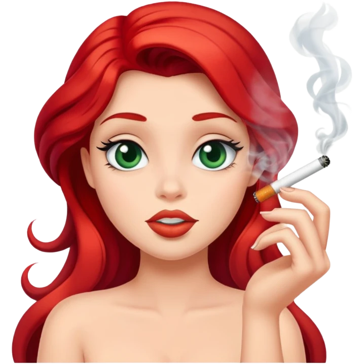 Ariel fumando emoji