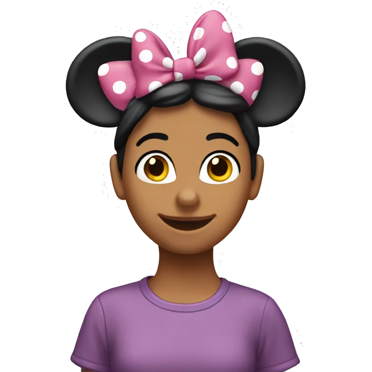 Create an emoji for Minnie Mouse ears emoji