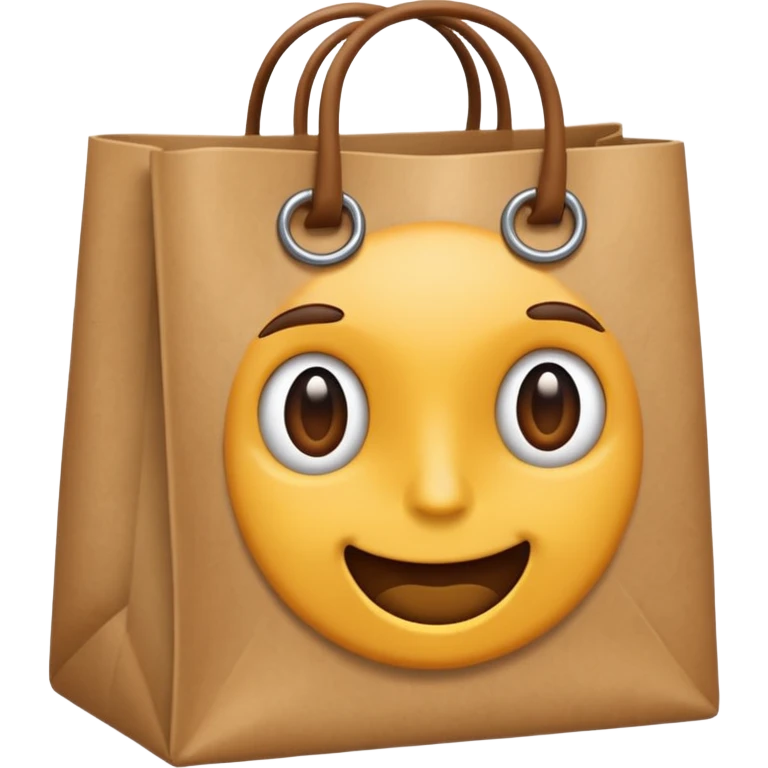 bolsa de papel emoji