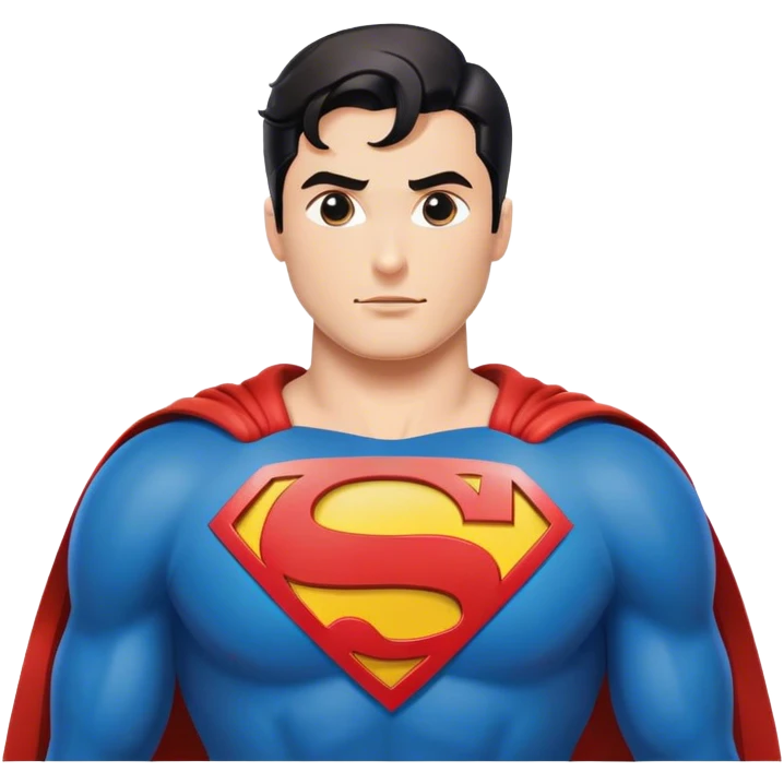 Superman with the word wow on him emoji