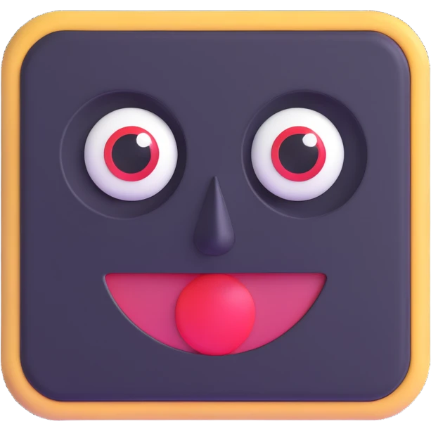 emoji of a computer chip with eyes and a smile, representing artificial intelligence emoji