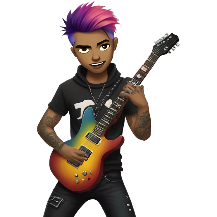 Emo rocking out emoji