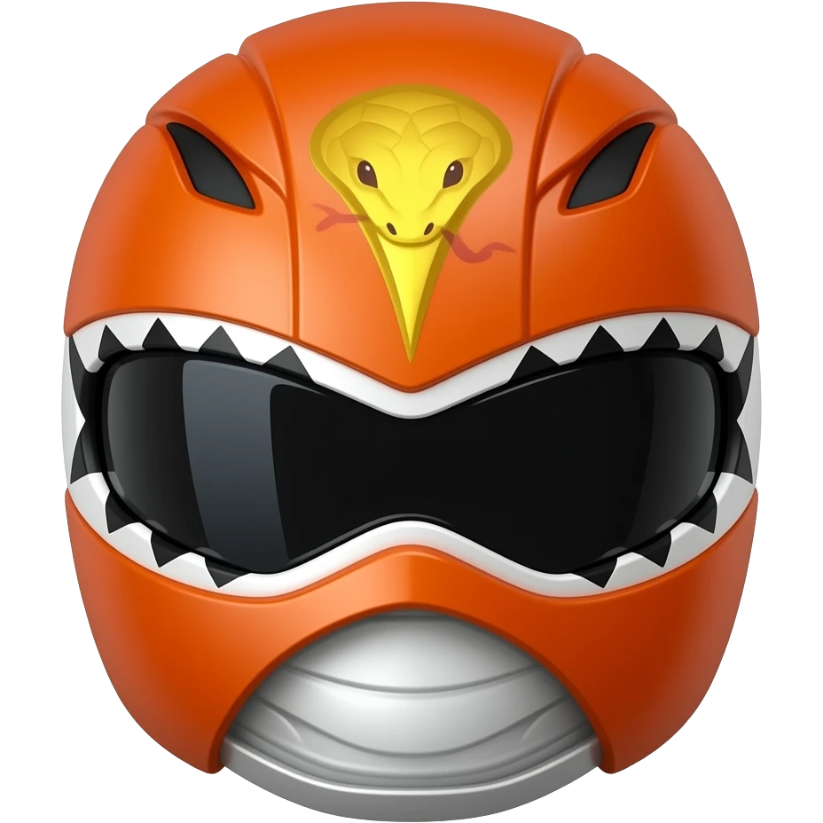 Orange snake power ranger helmet emoji