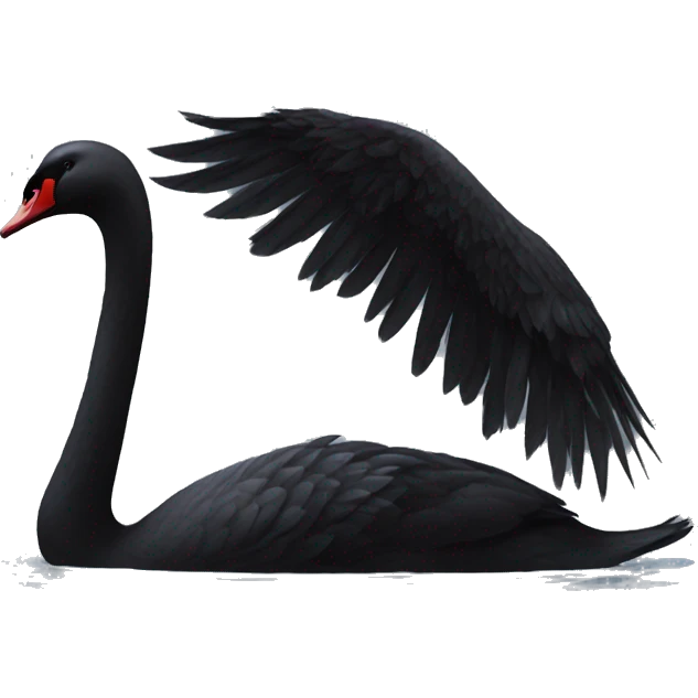 Fully Black swan emoji