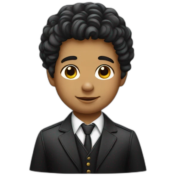 Niño pelo corto pianista emoji