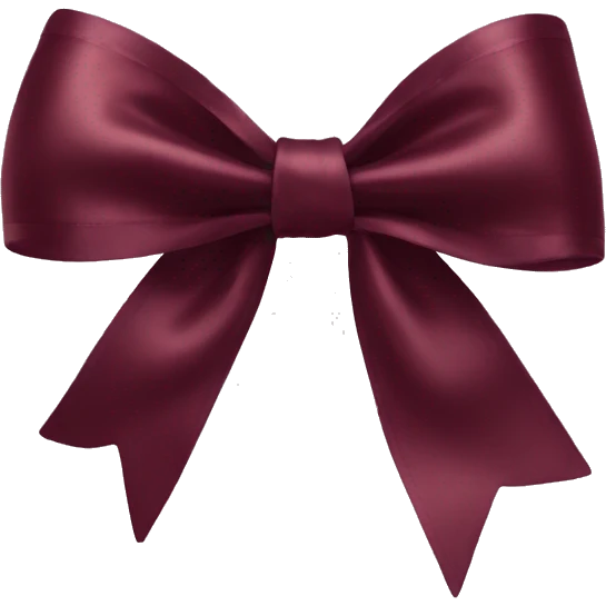 Burgundy satin bow emoji