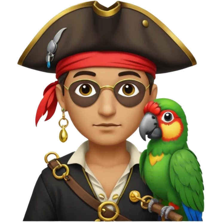 pirate and parrot emoji