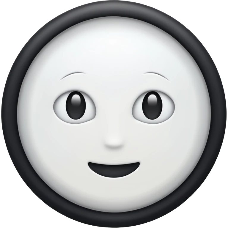 White circle no face emoji