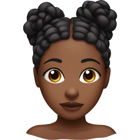Black girl with braids and lashes under a light pink blanket  emoji
