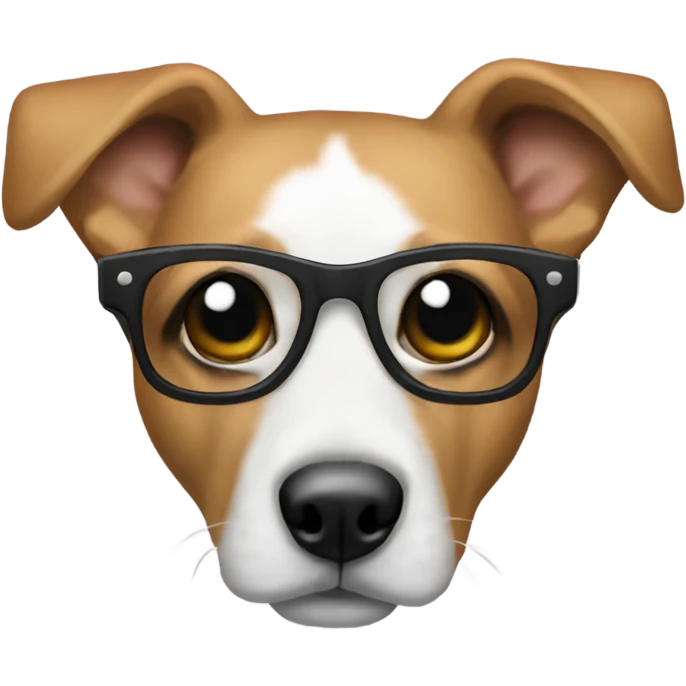 Perro con lentes negros emoji