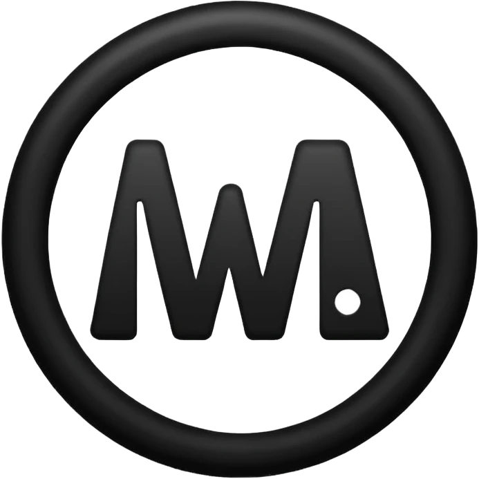 Black circle with “MB” written on in the middle of it. Nothing else no holes or anything. emoji