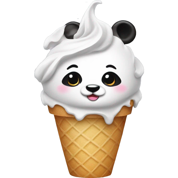 Panda ice cream emoji