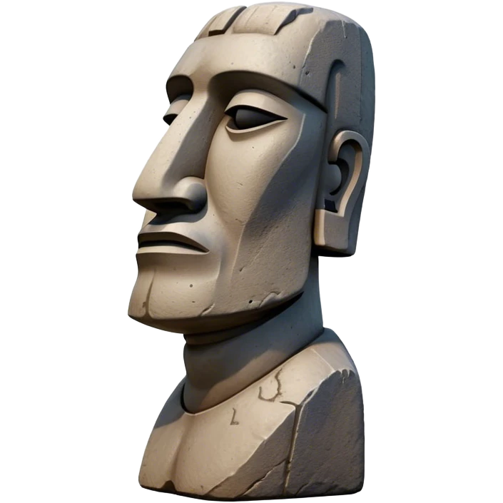 easter island statue side view emoji