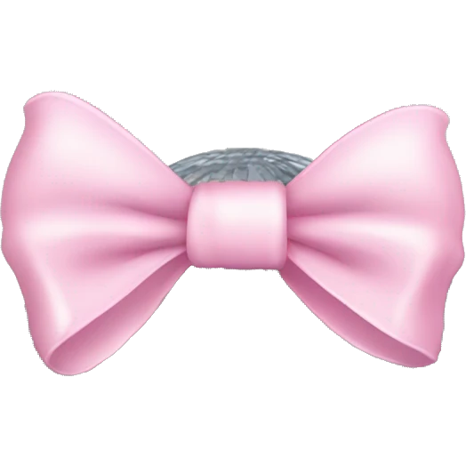 Disco ball with light pink bow emoji