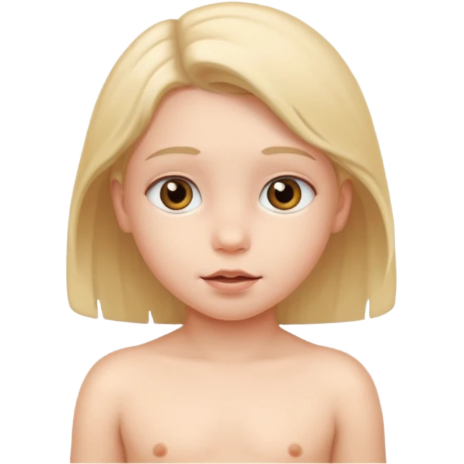 Enfant nue avec emoji