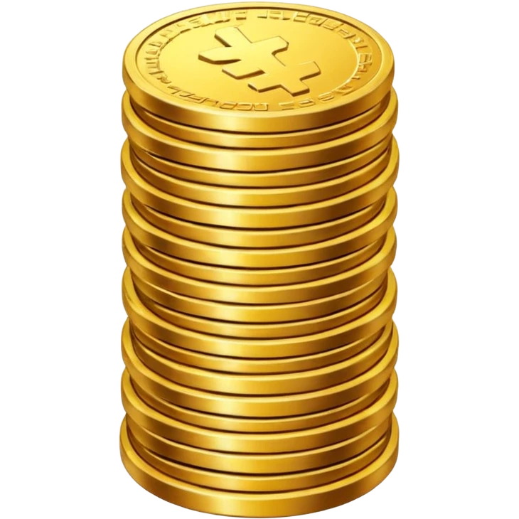 stack of coins growing taller emoji
