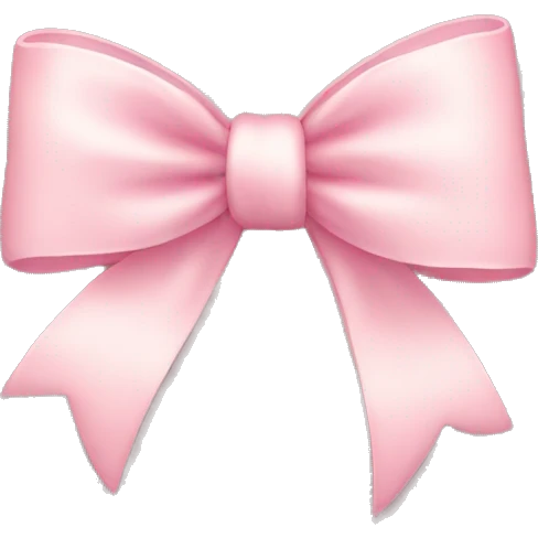 Cute light pink bow emoji