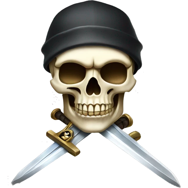 skull with sword in the skull emoji