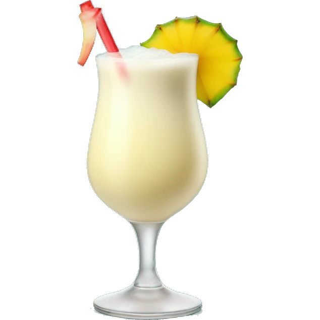 Pina colada in hurricane glass emoji