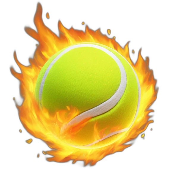tennis ball fire emoji