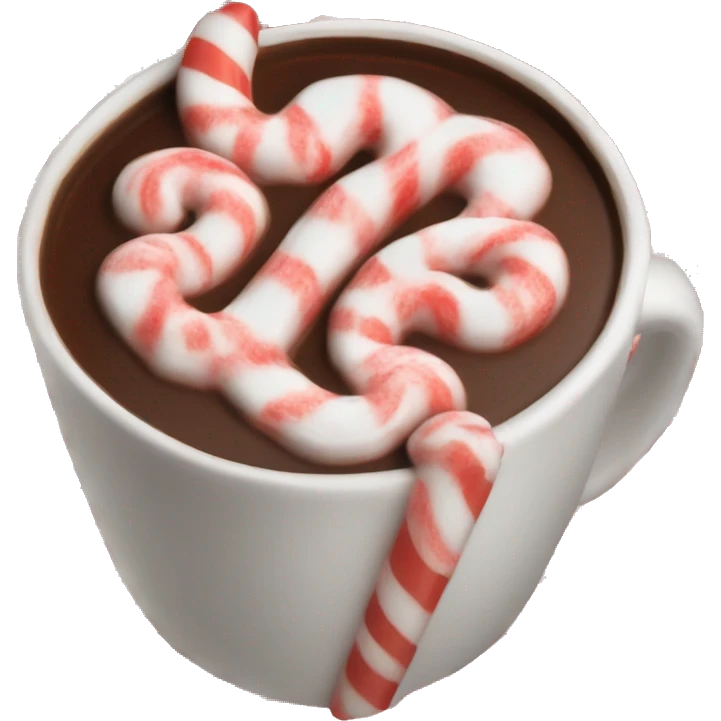 Peppermint hot chocolate emoji
