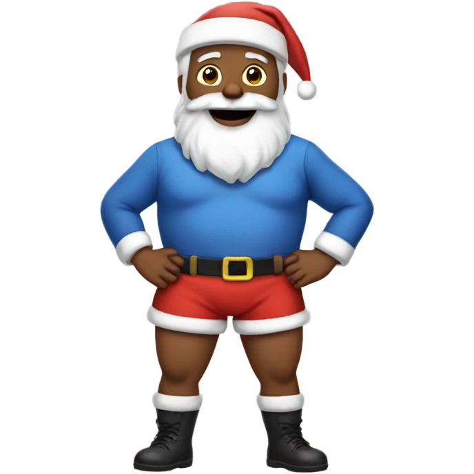 Santa with short shorts emoji