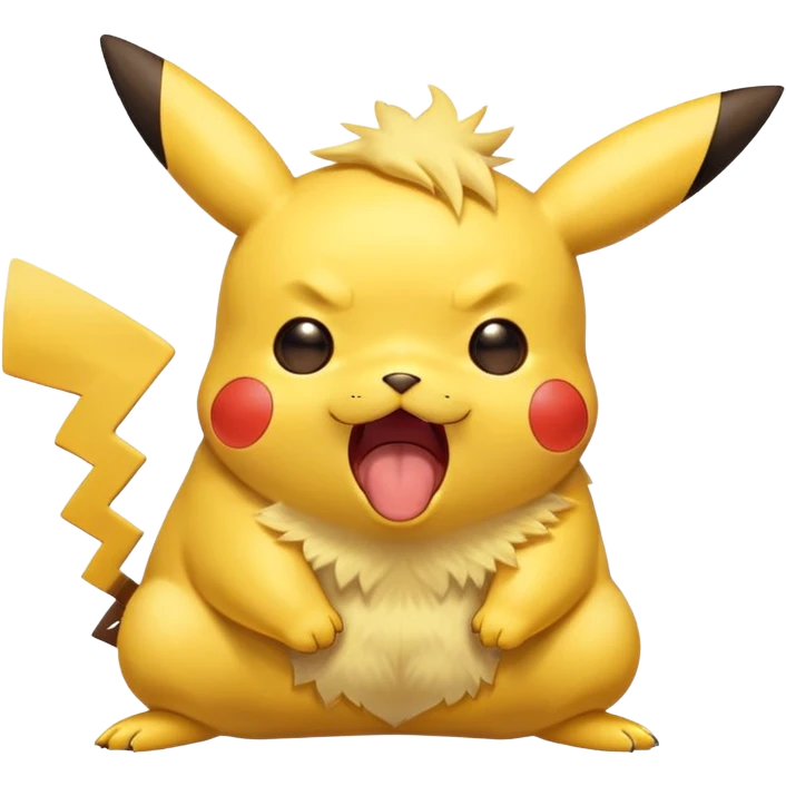 sleepy tired Pikachu yawning emoji