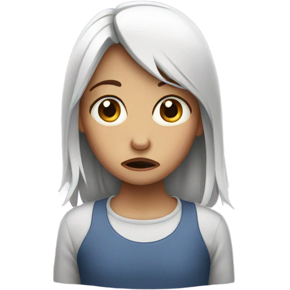 crying girl emoji