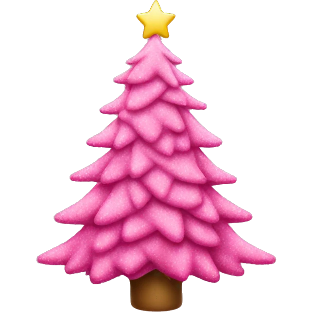 Pink Christmas tree  emoji