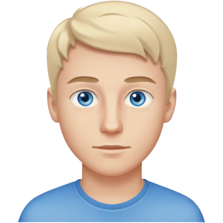 25 y white cauvasian boy blue eyes emoji