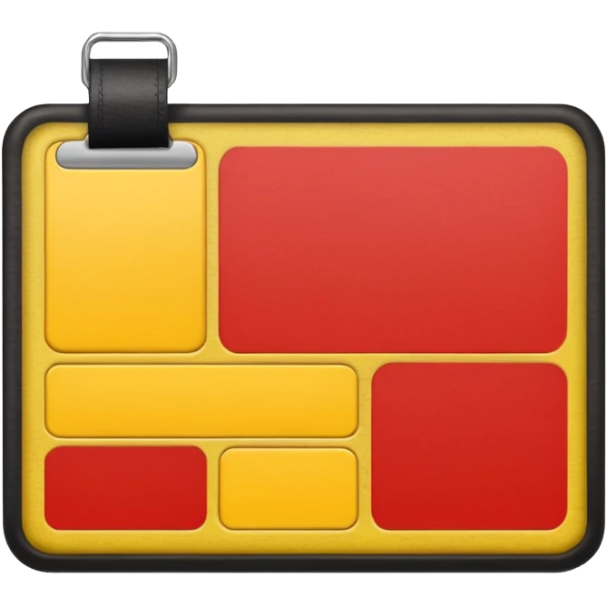 red and yellow refere card emoji