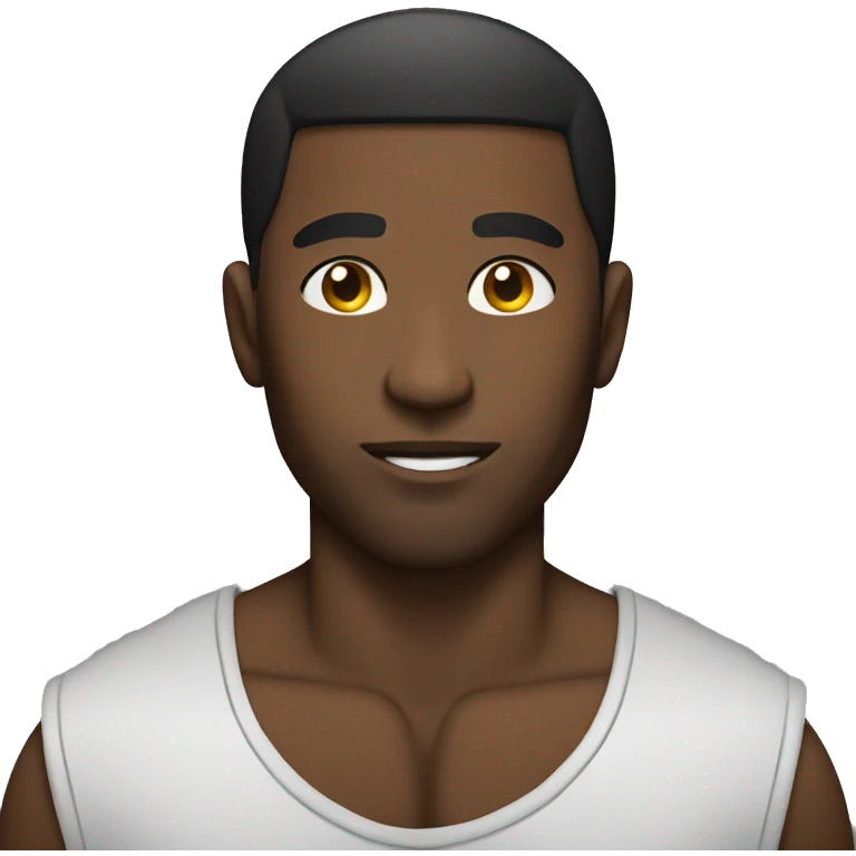 Black man with abs  emoji