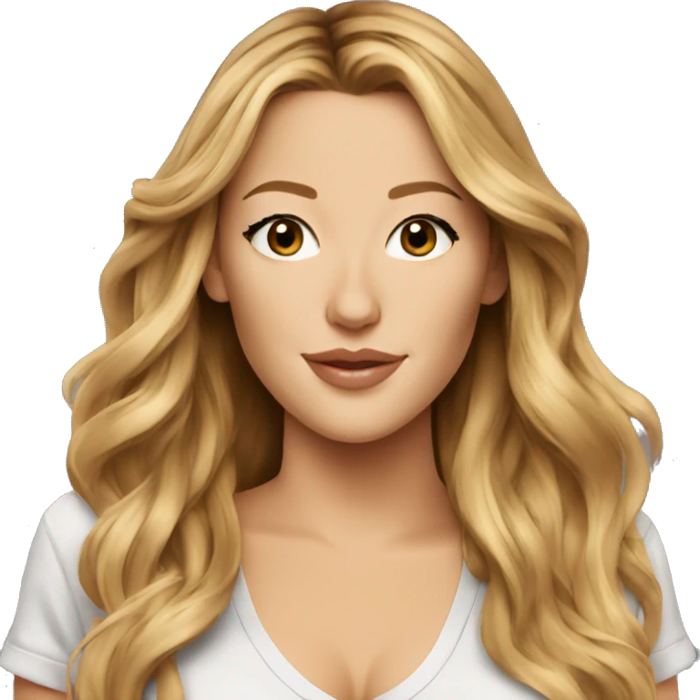 blake lively cartoon wearing tee emoji