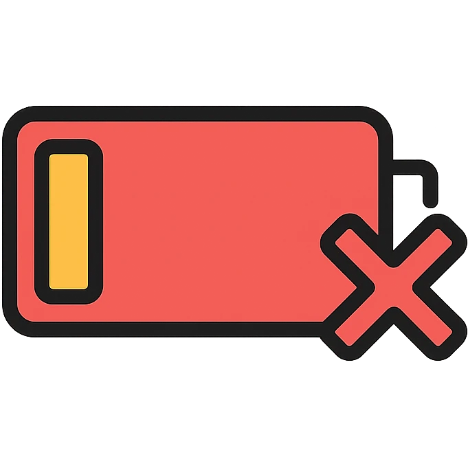 dead battery icon emoji