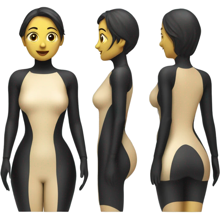 latex woman front and back emoji