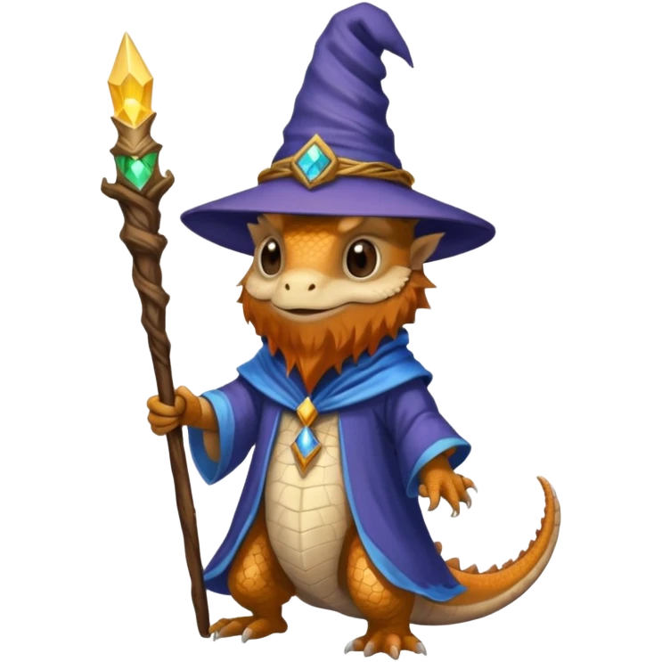 Bearded dragon wizard emoji