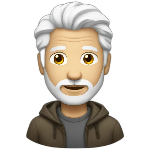 Man with White hair emoji